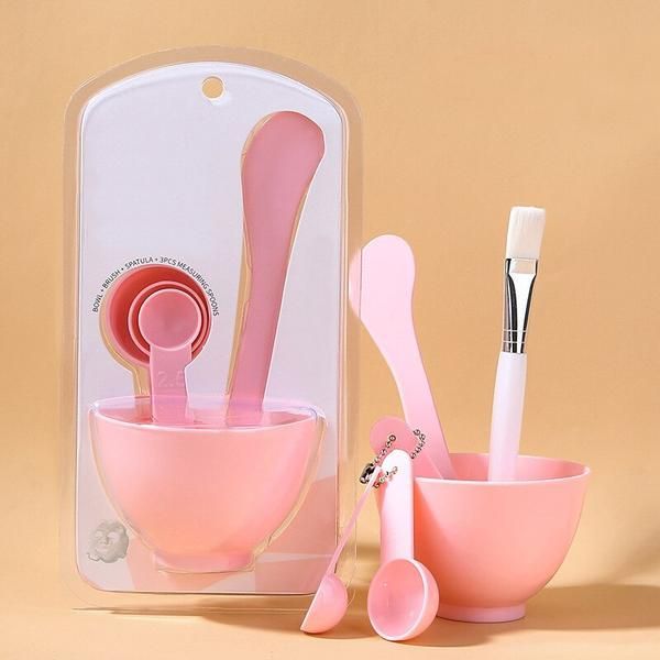 Blusher Brush Full DIY Beauty Tool Facial Mask Mixing Bowl Brush Spoon Stick Kit 6 Pieces Set