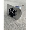 Paw Print Hitch Cover Solid Metal with Raised Chrome Metal Emblem 2"