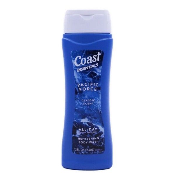 Coast Essentials All-Day Refreshing Body Wash, Pacific Force Classic Scent, 12Oz
