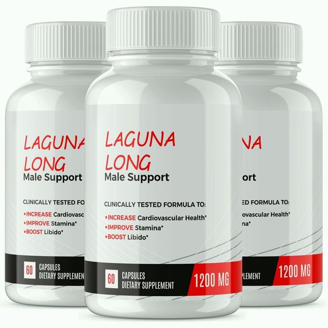 (3 Pack) Laguna Long Male Support Capsules, LagunaLong Power Performance for Men