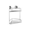 Croydex Stick N Lock Adhesive Shower Basket Caddy, 5 Year Rust Free Guarantee ,Silver
