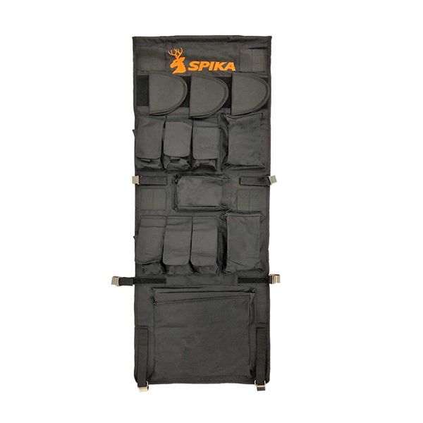 SPIKA Gun Safe Door Organizer,[16W*46H Inch] Panel with Velcro Pistol Holster,Ammo Holder,Multi Pockets and Mag Pouches Adjustable Width Up to 19" Height Up to 51"