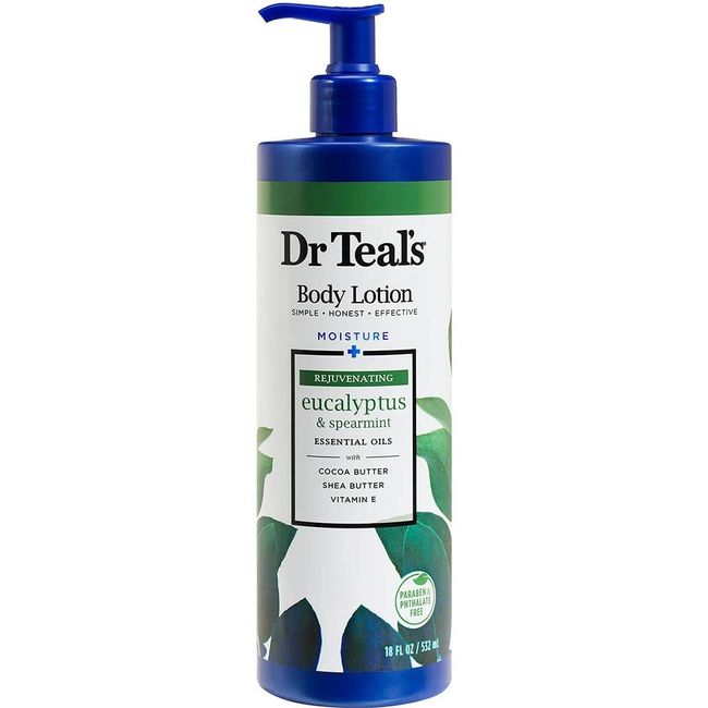 Dr Teal's Body Lotion Moisture Rejuvenating/Refreshing Eucalyptus & Spearmint, 16 fl oz