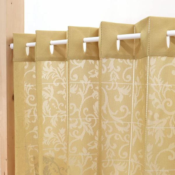 Accordion Curtain Patter Curtain Room Divider Curtain Width 59.1 x Length 78.7 inches (150 cm) x Length 78.7 inches (200 cm) Arabesque Mustard 10370