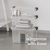 Superio Clear Storage Bins with Lids, 4 Pack- Plastic Storage Boxes - 4.5 Quart