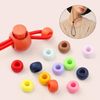 100pcs Orange Plastic Cord Lock 9MM Toggle Cord Stopper Round Bead for Clothes Elastic Drawstring