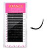 TDANCE Flat Lashes - Super Soft Air Flat Lash Extensions, 0.15-0.2mm, Matte Black, Salon Use