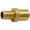 SharkBite UC607LFA Barbed PEX Pipe Sweat Adapter, Brass, 1/2 In. Barb Insert x