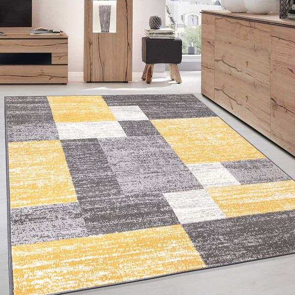 Rugshop Area Rug Modern Geometric Boxes Carpet Living Room Rugs Large 8x10 Rugs