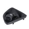 L & P Car Design for 1 Series E81 E82 E87 E88 6-Speed Gear Knob and Gaiter Set with Frame, Black/Silver