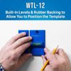 Jonard Tools EBW-412 Electrical Box Cutting Kit, Single Gang with Wall Templa...