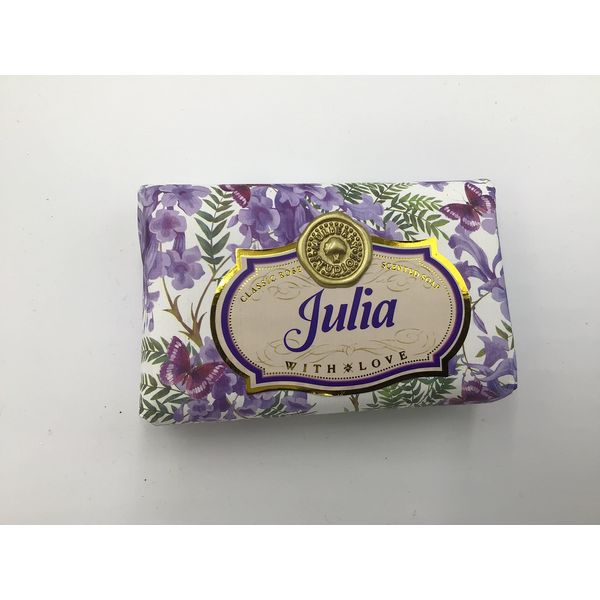 Julia - Gift Soap Bar For Her Birthday Rose Scent Mum Grandmother Cleanser Lather Present Girl