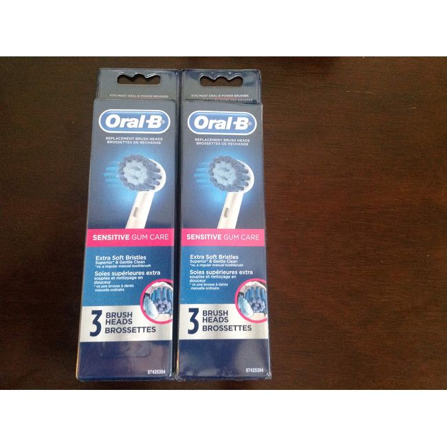 Oral-B Professional Sensitive Gum Care Replacement Brush Head iaxIai, 2 Pack (3 Brush Heads)