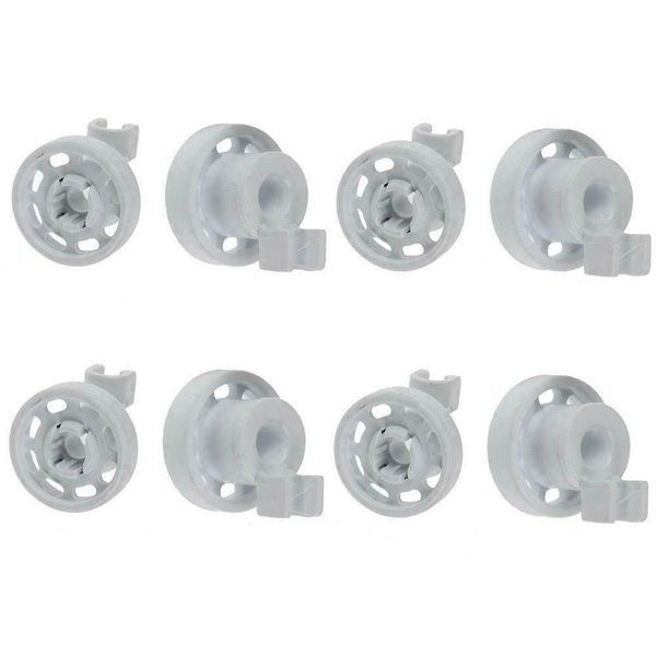 8 PACK BOSCH NEFF Dishwasher Wheel UPPER BASKET WHEELS 00424717