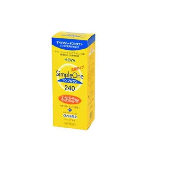 HOYA Simple One Cleaning/Preservation/Protein Removal (For Hard) 240ml (Contact Care Products)