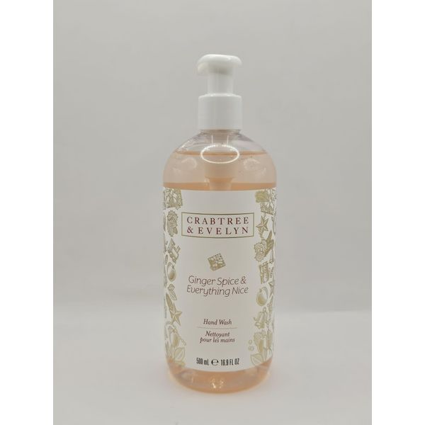 Crabtree & Evelyn Ginger Spice & Everything Nice Hand Wash, 16.9 Fl Oz Pump Bottle.