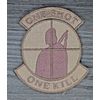 ONE SHOT ONE KILL MILITARY ARMY SNIPER DESERT TACTICAL HOOK MORALE PATCH