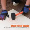 ValueMax Rubber Mallet Hammers 16oz Double-Faced Soft Mallet w/Fiberglass Handle