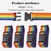 Luggage Straps Suitcase Bag Case Suitcase Personalised Onnector Adjustable Webbing Strap with Clips for Suitcases, 4 Pack