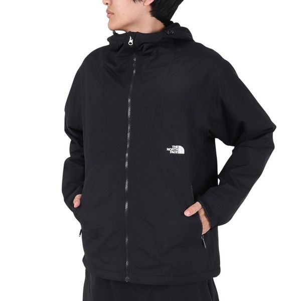 The North Face Men's Compact Nomad Jacket, Windproof, Water Repellent, Lightweight, Black/Black, M, black