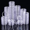 HoitoDeals 10Pcs 28mm Plastic Round Coin Capsules, Coin Wallets Container Case for Coin Collection
