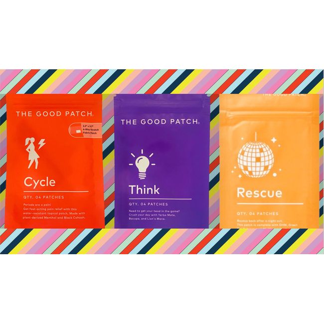 THE GOOD PATCH 3Pk. GIFT SET, RESCUE | CYCLE | THINK | 12PCS. | SELF CARE + WELL