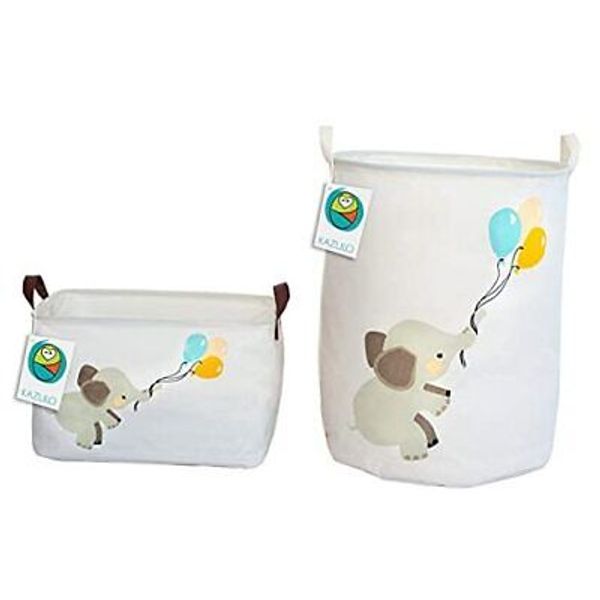 Elephant 2 Pack Set Kids Laundry Basket, Toy Bundle Elephant / Baloons Bundle