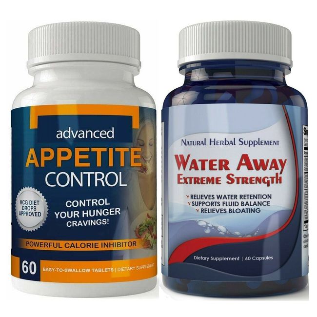 Appetite Control Supplement & Water Away Supports Fluid Balance Dietary Capsules