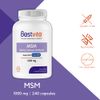 BESTVITE MSM 1000mg Made with OptiMSM (240 Capsules) - No Stearates - GMO Free - Gluten Free - Joint Support