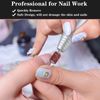 DINGFENG 100 Pcs Sanding Bands，Nail Drill Sanding Bands，Sanding Sleeves，Nail Sanding Band-80#120#180#204# for Manicures and Pedicures Care Nail Tools