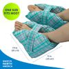 TIDI Posey Heel Pillows – One Size Fits Most – Polyester/Cotton, Pastel Plaid – Qty: 1 Pair of Quilted Heel Pillows Per Package – Heel Off-Loading Devices – Heel Pressure Injuries – Home Care (6115)