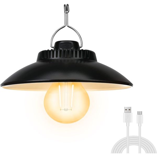 Campinglampe Aufladbar, Yizhet Retro Campinglaterne LED Campingleuchte 200 Lumen IPX4 Wasserdicht 2600 mAh LED Camping Laterne Zeltlampe für Camping, Notfall Stromausfälle (Warmweiß)