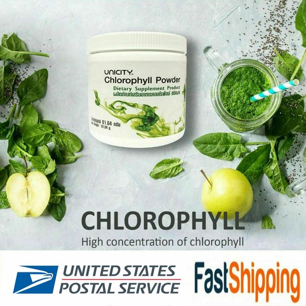 Chlorophyll Powder Unicity Drink Detox Toxins in Blood, Whitening Bright Skin