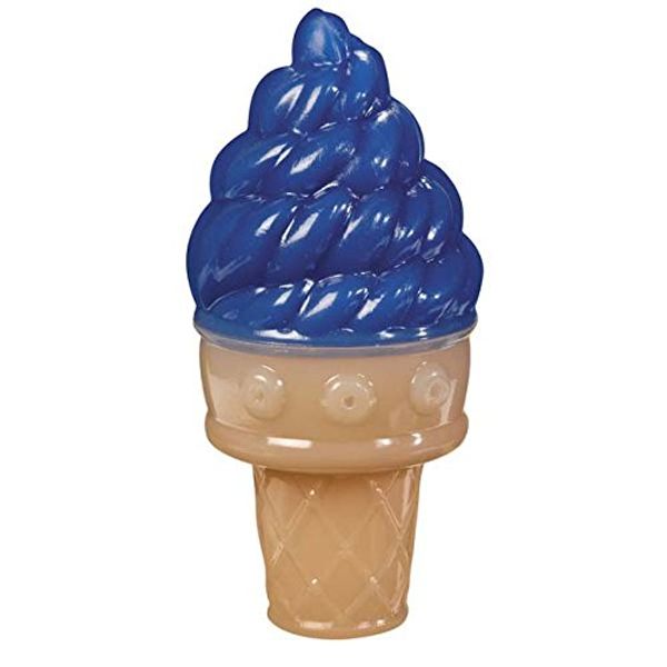 Cooling Dog Toys Fun Summer Ice Cream Cone & Popsicle Look Choose Color & Shape(Blue Ice Cream Cone)