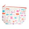 Sewing Themed Orange Zipper Canvas Pouch