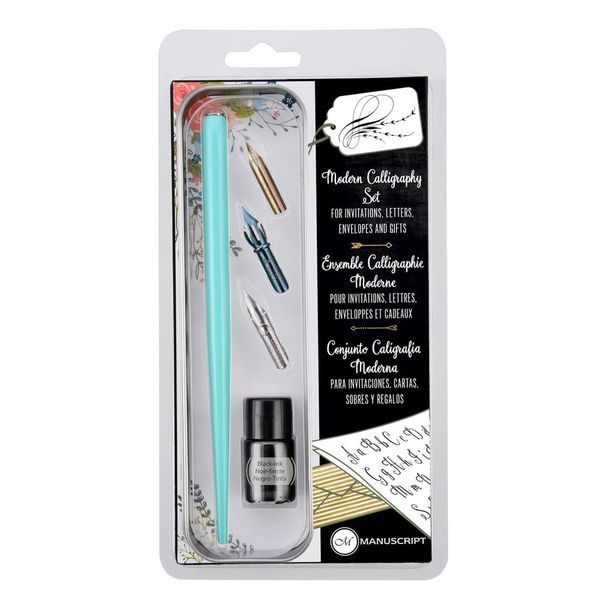 Manuscript Modern Calligraphy Set Dip Pen 3 Nibs & Black Ink