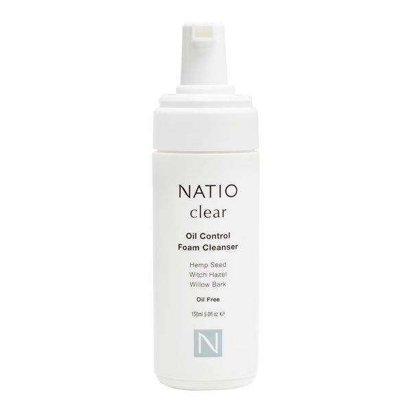 Natio Australia Clear Oil Control Foam Cleanser, 5 ounce - Acne Face Wash - Face Cleanser with Tea Tree, Witch Hazel - For Oily, Acne Prone Skin