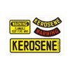 signs & labels | warning: kerosene | 4p - custom set