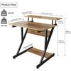 Computer Desk for Small Spaces, Z Shaped Small Computer Desk, 27.5 Inch Compact 