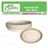 26oz Eco-Friendly Compostable Oval Burrito Bowls – Natural & Biodegradable 200pc