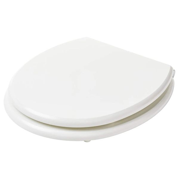 Toilet Seat, White, Assembled Size: Width: 37 cm Depth: 40 cm