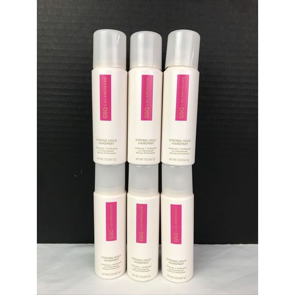 6pck GSQ By Glamsquad Strong Hold satin finish Hairspray 2oz