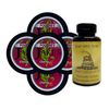Jake's Mint Chew Cherry Pouch - 5 Cans - Includes Mud Bud Disposable Spittoon (Gadsden Flag MB)