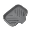 Silicone Soap Dishes with Drain Grey Ideal for Bathroom and Kitchen Use
