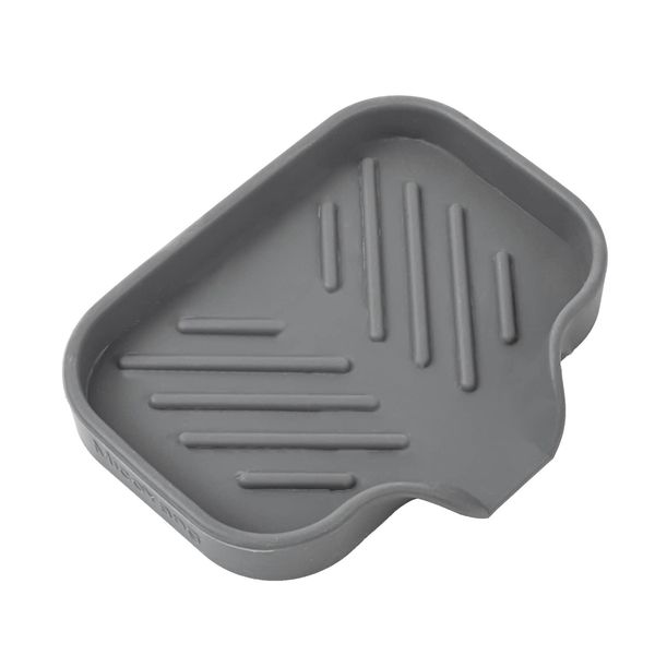 Silicone Soap Dishes with Drain Grey Ideal for Bathroom and Kitchen Use