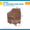 Duck Covers Ultimate Waterproof 28 Inch Stackable Patio Chair Cover