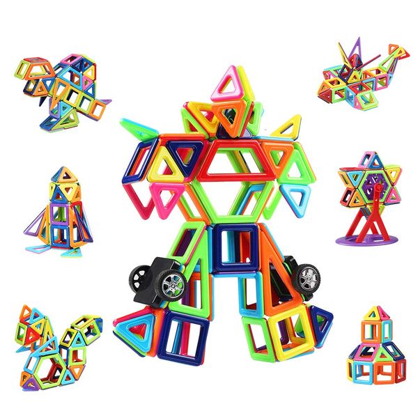 HappyGoo Magnetic Building Blocks 108 Pieces Magnets Building Blocks Toys Construction Blocks Educational Toy Children Toy 6 8 9 Years Old Boy