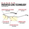 GUNNAR - Premium Gaming and Computer Glasses - Blocks 65% Blue Light - Emissary