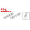 Sourcingmap M4x20mm 304 Stainless Steel Double End Threaded Stud Screw Bolt 5Pcs