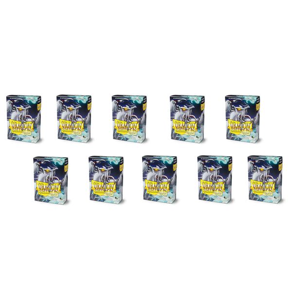 10 Packs Dragon Shield Matte Mini Japanese White 60 ct Card Sleeves Display Case